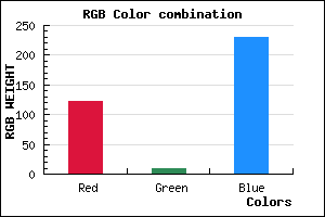 rgb background color #7A0AE6 mixer