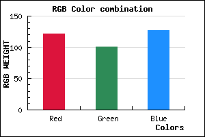rgb background color #7A657F mixer