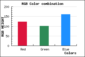 rgb background color #7A65A1 mixer