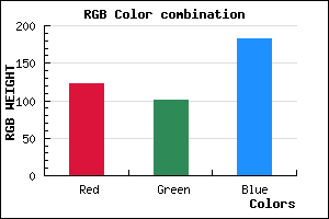 rgb background color #7A65B6 mixer