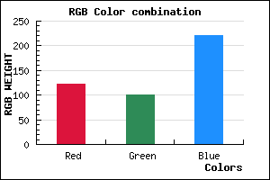 rgb background color #7A65DC mixer