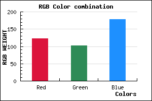 rgb background color #7A66B2 mixer