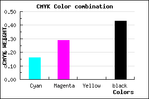 #7A6892 color CMYK mixer