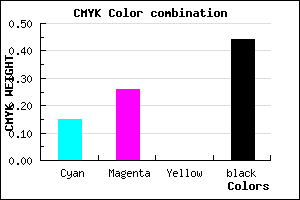 #7A6A90 color CMYK mixer