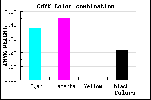#7A6CC6 color CMYK mixer