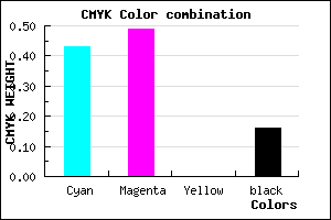 #7A6CD5 color CMYK mixer
