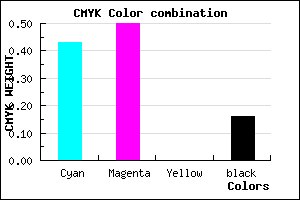 #7A6CD6 color CMYK mixer