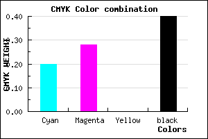 #7A6E98 color CMYK mixer