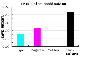 #7A6F91 color CMYK mixer
