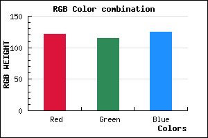 rgb background color #7A737D mixer
