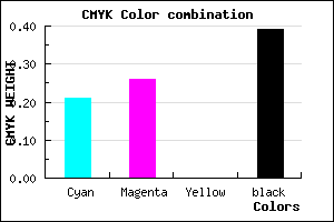 #7A739B color CMYK mixer