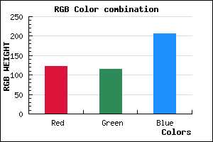 rgb background color #7A73CF mixer