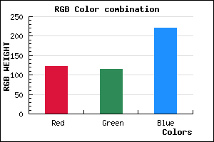 rgb background color #7A73DD mixer