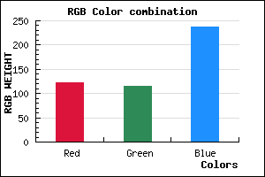 rgb background color #7A73ED mixer