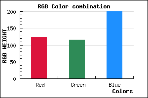 rgb background color #7A74C8 mixer