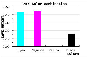 #7A75D5 color CMYK mixer