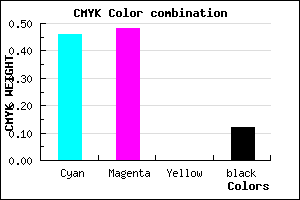#7A75E1 color CMYK mixer