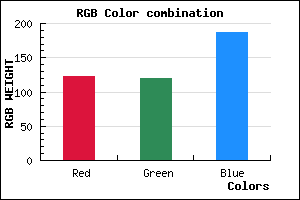 rgb background color #7A77BB mixer