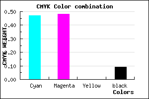 #7A79E7 color CMYK mixer