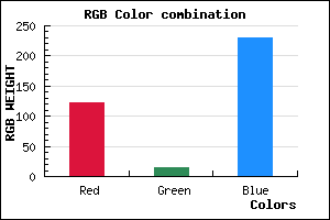 rgb background color #7A0EE6 mixer