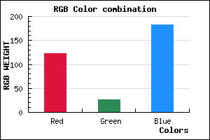 rgb background color #7A1BB6 mixer