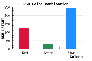 rgb background color #7A1BF3 mixer