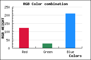 rgb background color #7A1CD2 mixer