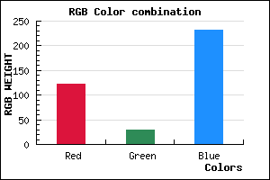 rgb background color #7A1EE8 mixer