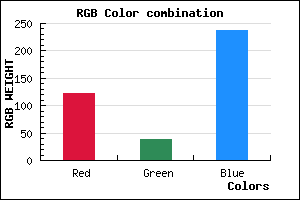 rgb background color #7A26EE mixer