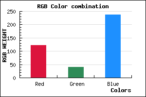 rgb background color #7A29EE mixer