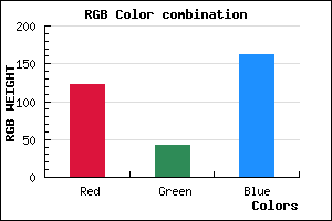 rgb background color #7A2AA2 mixer