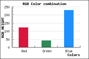 rgb background color #7A2AE6 mixer