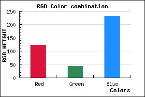 rgb background color #7A2BE7 mixer