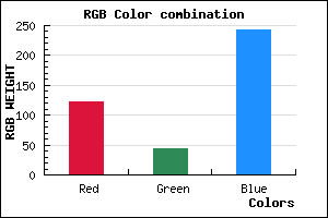 rgb background color #7A2BF3 mixer