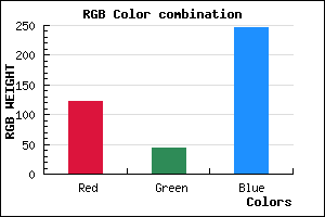 rgb background color #7A2BF6 mixer