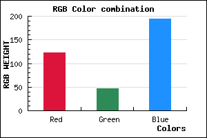 rgb background color #7A2EC2 mixer