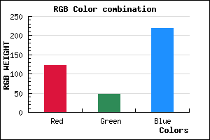 rgb background color #7A30DB mixer