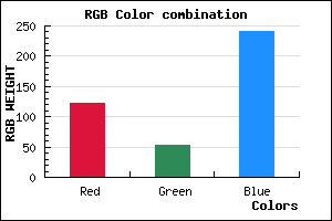rgb background color #7A35F0 mixer