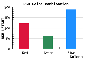 rgb background color #7A3EBC mixer