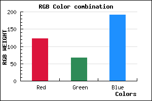 rgb background color #7A43BF mixer