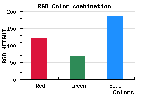 rgb background color #7A45BB mixer
