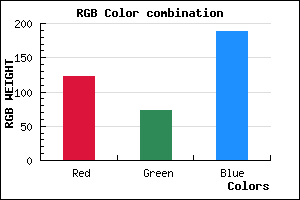rgb background color #7A49BD mixer