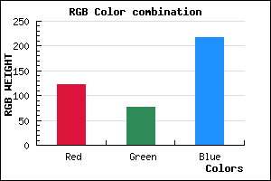 rgb background color #7A4CDA mixer