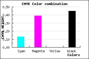 #7A568C color CMYK mixer