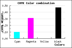 #7A5D87 color CMYK mixer