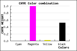 #7B0179 color CMYK mixer