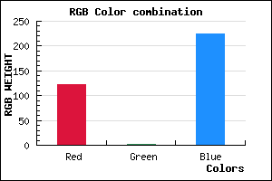 rgb background color #7B01E1 mixer