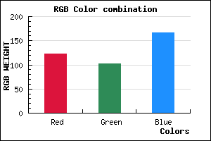 rgb background color #7B66A6 mixer