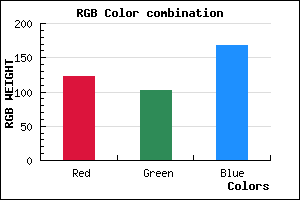 rgb background color #7B66A8 mixer