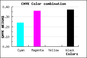 #7B67A1 color CMYK mixer